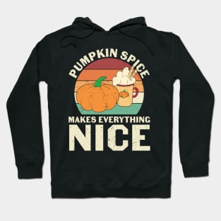 Pumpkin Spice Makes Everything Nice | Retro Pumpkin Spice Lover T-shirt | Funny Thanksgiving Gift Hoodie